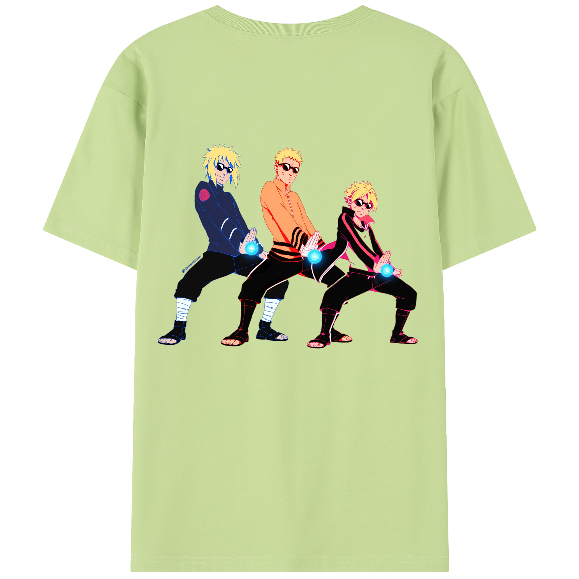（画像用） NARUTO -ナルト- うずまき ナルト Uzumaki Naruto 綿100％半袖Tシャツ（背面プリント）